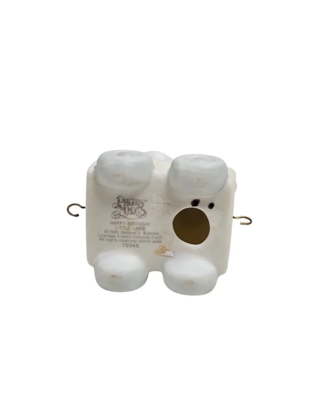 80s - 90s Precious Moments LAMB 1st birthday series train hand-painted figurine
